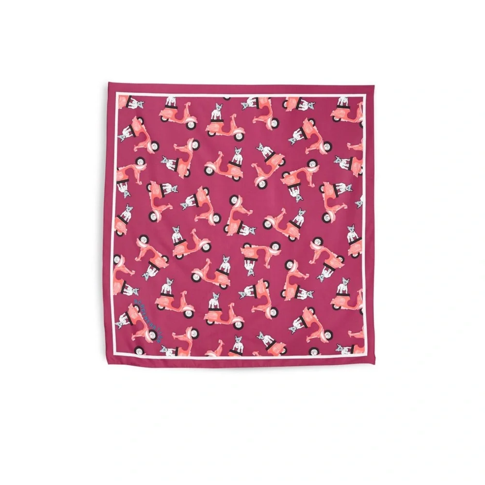 NWT BCBGenration Classic Printed Plum SquareScarf Small